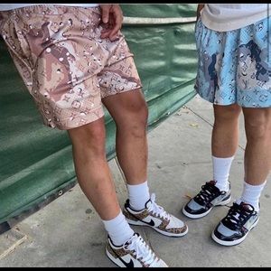 Bravest Studios Blue Camo LV shorts